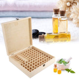 87 Slots Wooden Large Essential Oil Storage Holder Box Case Container Organizer