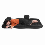 Inflatable Bed Mattress Indoor Outdoor Camping Travel Car Back Seat Air Beds Cushion(Black)