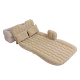 Inflatable Bed Mattress Indoor Outdoor Camping Travel Car Back Seat Air Beds Cushion(Beige) In Australia - Darrahopens