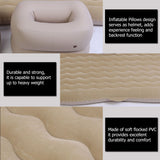 Inflatable Bed Mattress Indoor Outdoor Camping Travel Car Back Seat Air Beds Cushion(Beige) In Australia - Darrahopens