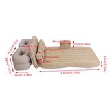 Inflatable Bed Mattress Indoor Outdoor Camping Travel Car Back Seat Air Beds Cushion(Beige)