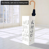 White Iron Hollowed Umbrella Storage Basket Stand Holder Rack