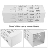 White Iron Hollowed Umbrella Storage Basket Stand Holder Rack