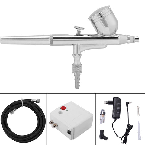 Airbrush Compressor Kit Dual Action Spray Air Brush Set Tattoo Nail Art Tool In Australia - Darrahopens