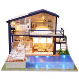 Wooden Miniature Assembling Decorative Ornament House for Kid Child (Without Dustcover) In Australia - Darrahopens