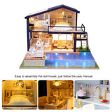 Wooden Miniature Assembling Decorative Ornament House for Kid Child (Without Dustcover)