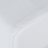 Height Adjustable Cosmetic Chair Home Shop Comfortable Seat Cushion Stool White