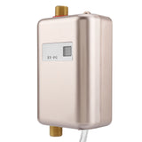 3800W Mini Electric Tankless Instant Hot Water Heater Bathroom Kitchen Washing Golden