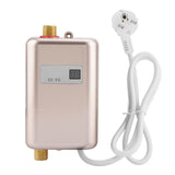 3800W Mini Electric Tankless Instant Hot Water Heater Bathroom Kitchen Washing Golden