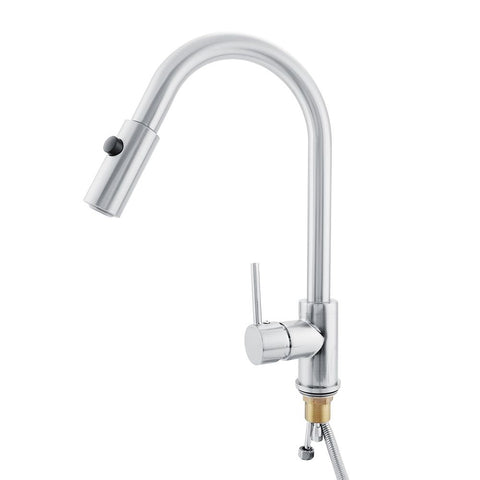 Brass Single Handle Pull Down Brushed Nickel Kitchen Sink Faucet( G3/8")