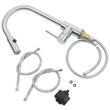 Brass Single Handle Pull Down Brushed Nickel Kitchen Sink Faucet( G3/8")