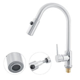 Brass Single Handle Pull Down Brushed Nickel Kitchen Sink Faucet( G3/8")