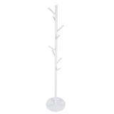 Assembled Wooden Coat Hat Stand Tree Jacket Cloth Vertical Hanger Rack 8 Hooks (White) In Australia - Darrahopens