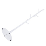 Assembled Wooden Coat Hat Stand Tree Jacket Cloth Vertical Hanger Rack 8 Hooks (White)