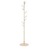 Assembled Wooden Coat Hat Stand Tree Jacket Cloth Vertical Hanger Rack 8 Hooks (Wooden Color) In Australia - Darrahopens