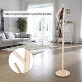Assembled Wooden Coat Hat Stand Tree Jacket Cloth Vertical Hanger Rack 8 Hooks (Wooden Color) In Australia - Darrahopens