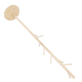 Assembled Wooden Coat Hat Stand Tree Jacket Cloth Vertical Hanger Rack 8 Hooks (Wooden Color)