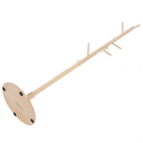 Assembled Wooden Coat Hat Stand Tree Jacket Cloth Vertical Hanger Rack 8 Hooks (Wooden Color)