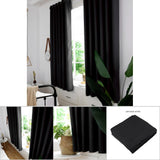 2pcs Set Black Durable Thickened Mildew proof Lightproof Curtain Household(5#)