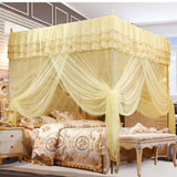 Luxury PrincessThree Side Openings Post Bed Curtain Canopy Netting Mosquito Net Bedding (L) In Australia - Darrahopens