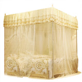 Luxury PrincessThree Side Openings Post Bed Curtain Canopy Netting Mosquito Net Bedding (L) In Australia - Darrahopens