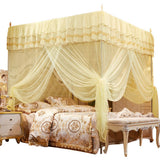 Luxury PrincessThree Side Openings Post Bed Curtain Canopy Netting Mosquito Net Bedding (L) In Australia - Darrahopens