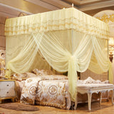 Luxury PrincessThree Side Openings Post Bed Curtain Canopy Netting Mosquito Net Bedding (L) In Australia - Darrahopens