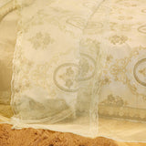 Luxury PrincessThree Side Openings Post Bed Curtain Canopy Netting Mosquito Net Bedding (L)