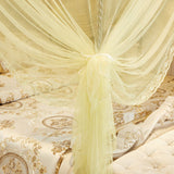 Luxury PrincessThree Side Openings Post Bed Curtain Canopy Netting Mosquito Net Bedding (L)