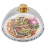 Stainless Steel Kitchen Restaurant Dining Food Serving Platter Lid Dome Plate Cover (Large)