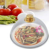 Stainless Steel Kitchen Restaurant Dining Food Serving Platter Lid Dome Plate Cover (Large)
