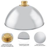 Stainless Steel Kitchen Restaurant Dining Food Serving Platter Lid Dome Plate Cover (Large)