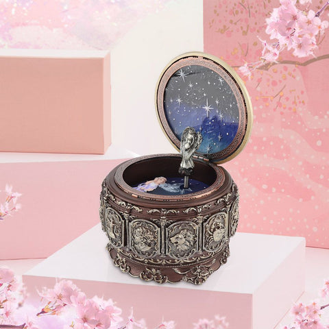 Vintage Music Box with 12 Constellations Rotating Goddess Twinkling LED Light(Cancer) In Australia - Darrahopens