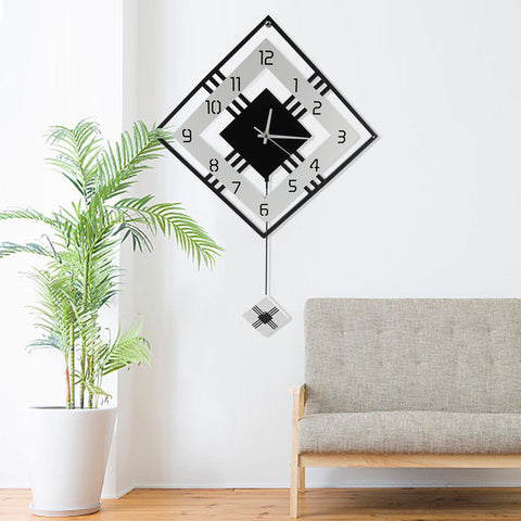 Modern Wall Mounted Clock Pendulum Hanging Clock Home Office Decor In Australia - Darrahopens