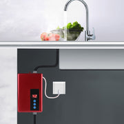 220V 5.5KW Mini Instant Electric Water Heater Tankless Shower Hot Water System Kitchen Red