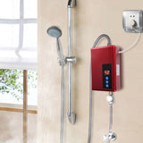 220V 5.5KW Mini Instant Electric Water Heater Tankless Shower Hot Water System Kitchen Red