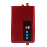 220V 5.5KW Mini Instant Electric Water Heater Tankless Shower Hot Water System Kitchen Red
