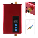 220V 5.5KW Mini Instant Electric Water Heater Tankless Shower Hot Water System Kitchen Red