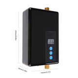 220V 5.5KW Mini Instant Electric Water Heater Tankless Shower Hot Water System Kitchen Black