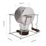 1Pc Mini Manual Coffee Beans Roasting Machine DIY Stainless Steel Rollers with Handle