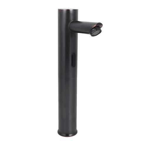 Automatic Sensor Bathroom Basin Hands Free Water Faucet Mixer Wash Basin Taps Black Coating