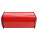Large Capacity Metal Bread Box Holder Container Kitchen Storage Organizer (Red)