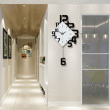 Nordic Style Wrought Iron Wall mounted Clock Hanging Wall Clock Living Room Bar In Australia - Darrahopens