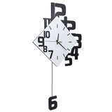 Nordic Style Wrought Iron Wall mounted Clock Hanging Wall Clock Living Room Bar