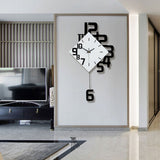 Nordic Style Wrought Iron Wall mounted Clock Hanging Wall Clock Living Room Bar