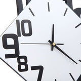 Nordic Style Wrought Iron Wall mounted Clock Hanging Wall Clock Living Room Bar