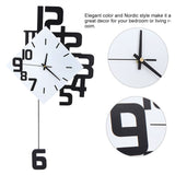 Nordic Style Wrought Iron Wall mounted Clock Hanging Wall Clock Living Room Bar