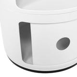 2 Layers Modern Bedside Table Bedroom Side End Stand Multi Functional Round Storage Unit
