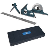 1x Stainless Steel Universal Bevel 180 Degree Angle Combination Square Protractor Ruler Set