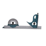 1x Stainless Steel Universal Bevel 180 Degree Angle Combination Square Protractor Ruler Set